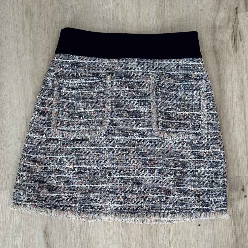 NWT J. Crew multicolored tweed mini suit skirt